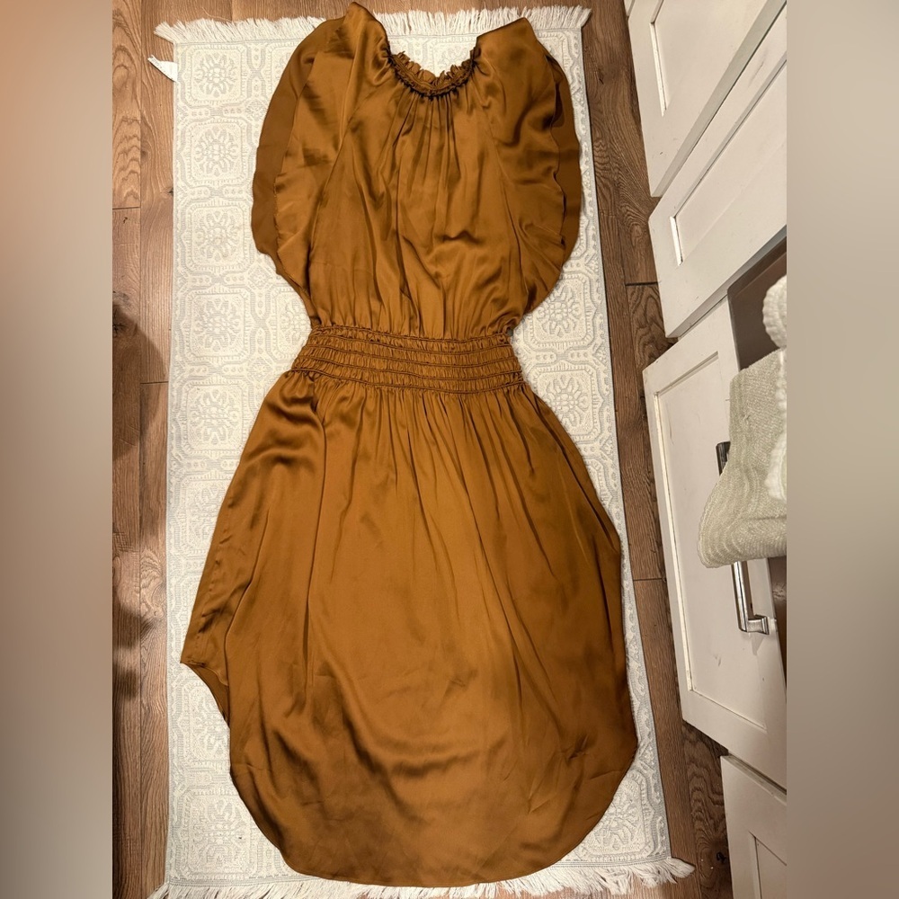 Ramy Brook Women's Wren Flutter
Sleeve Midi Copper Dress Sz S/P - Picture 4 of 13